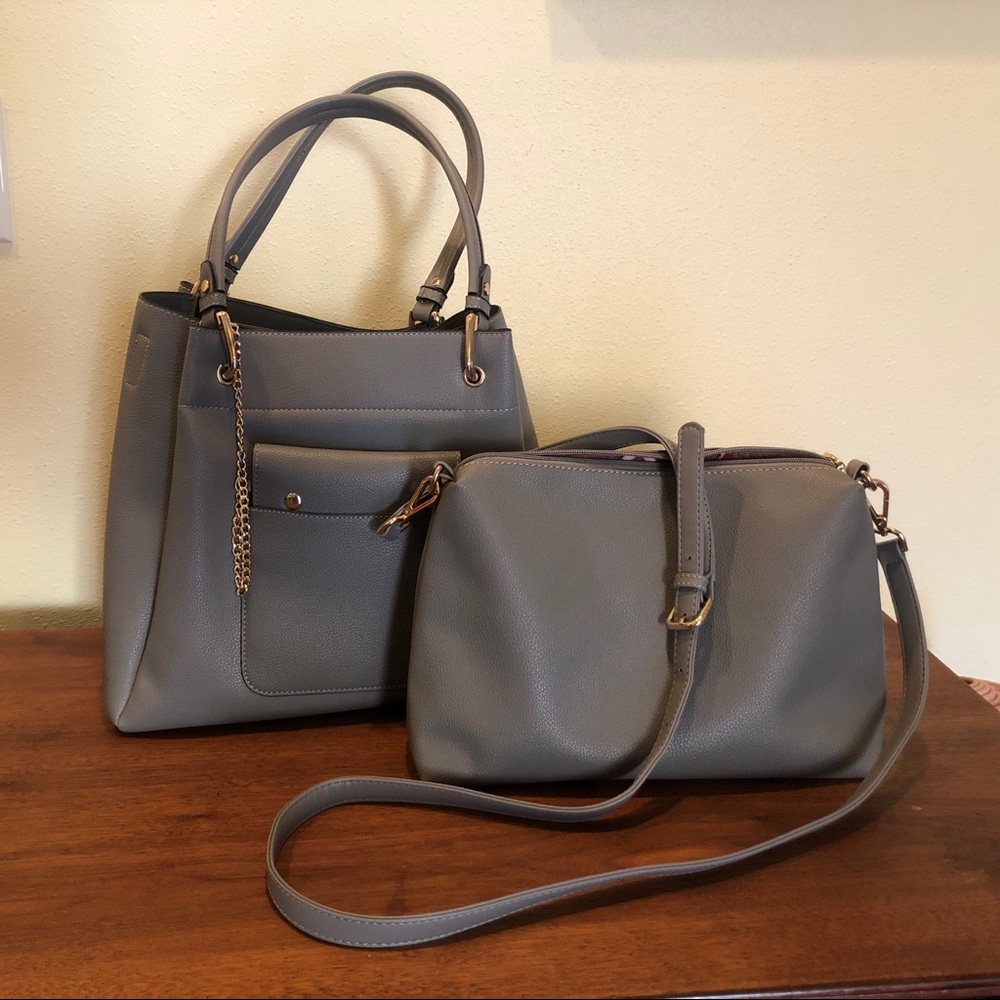 Purse set • GREAT CONDITION • beautiful gray